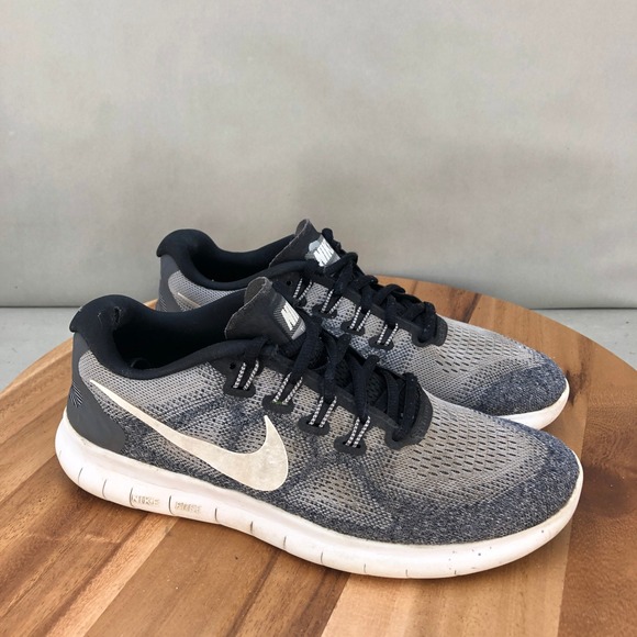 Nike Free RN 2017 Running Shoes Gray Black Mens Size 8 Sneakers - Picture 1 of 11